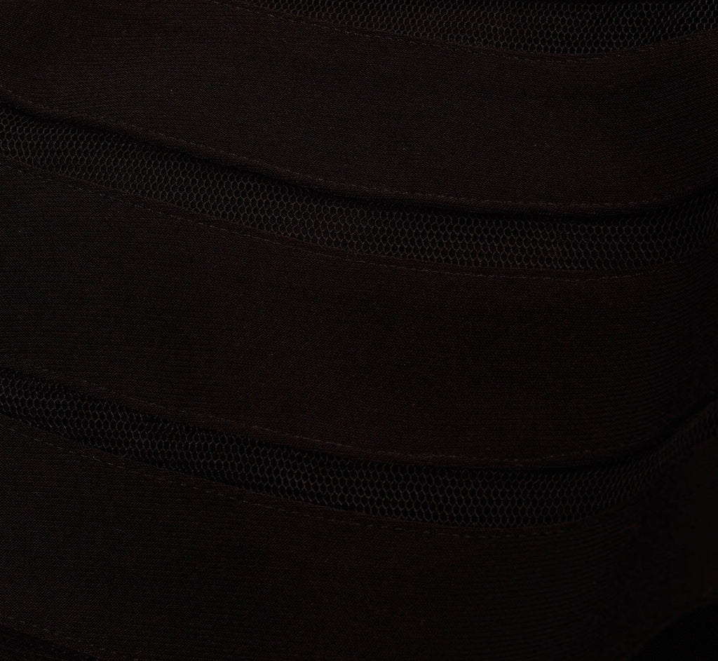 Jersey Banded Ruffled Jumpsuit With Cold Shoulder In Black