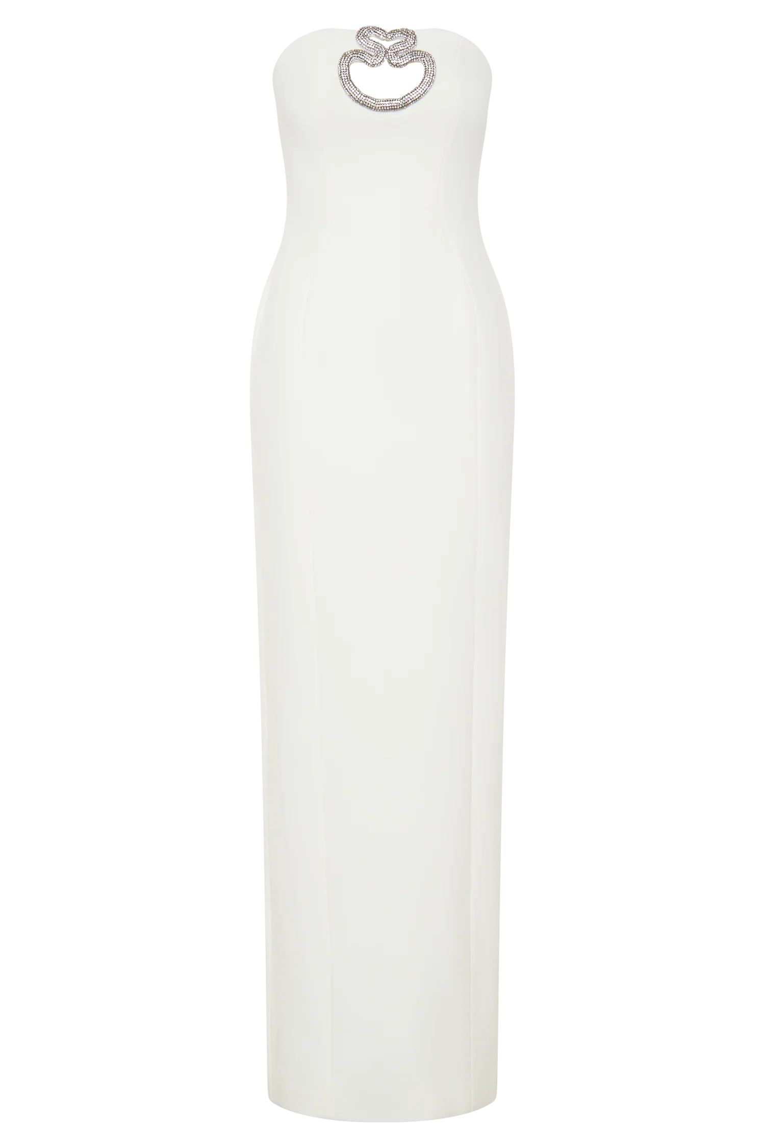 Hilda Embellished Strapless Maxi Dress - White