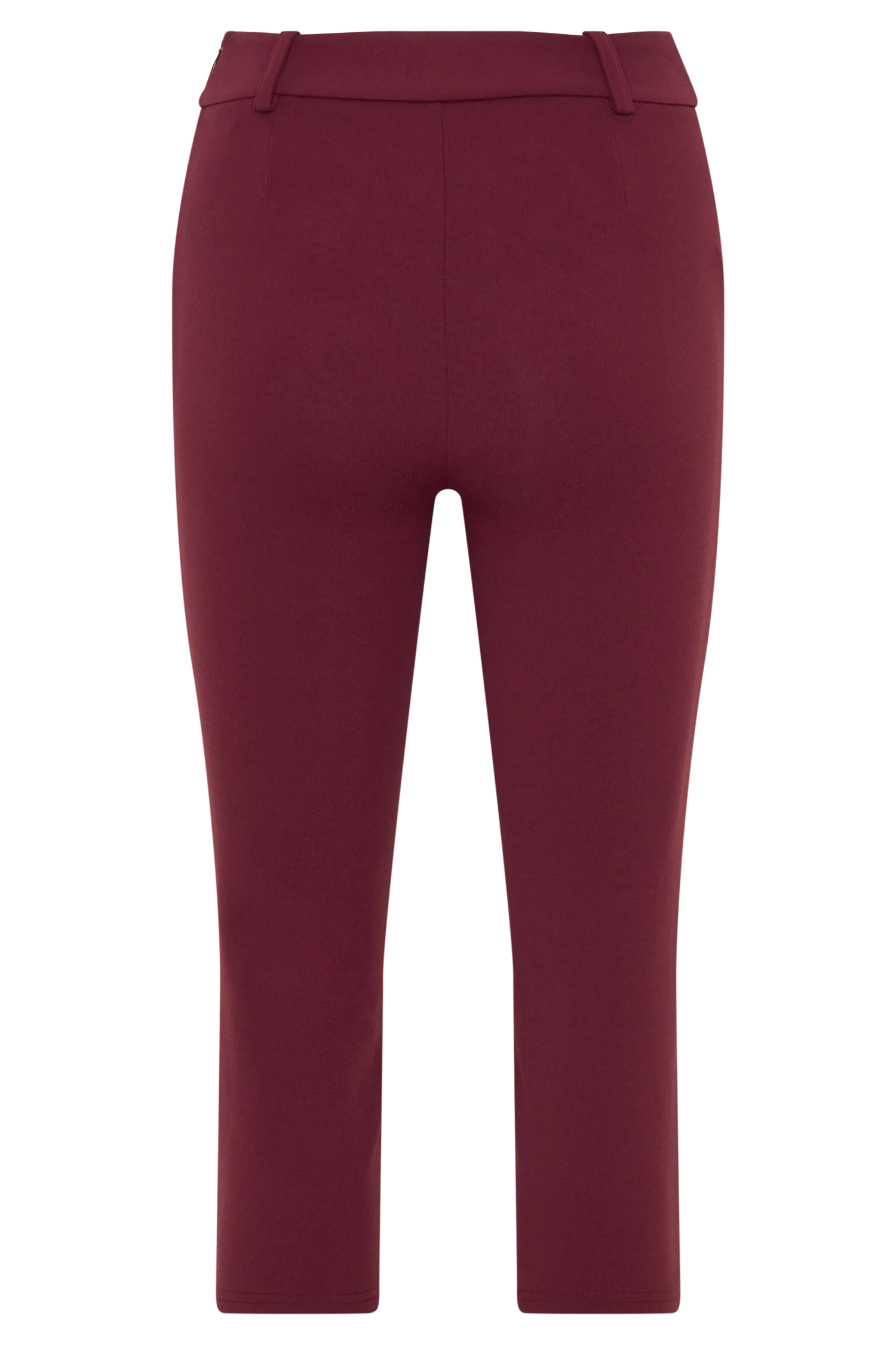 Blanca Stretch Crepe Capri Pants - Mahogany
