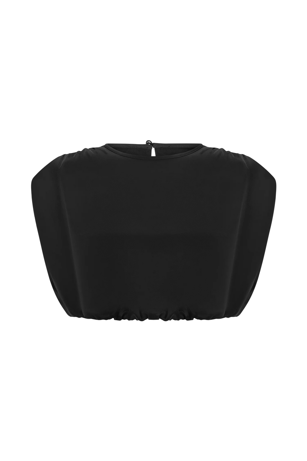 Zendaya Silk Crop Top - Black
