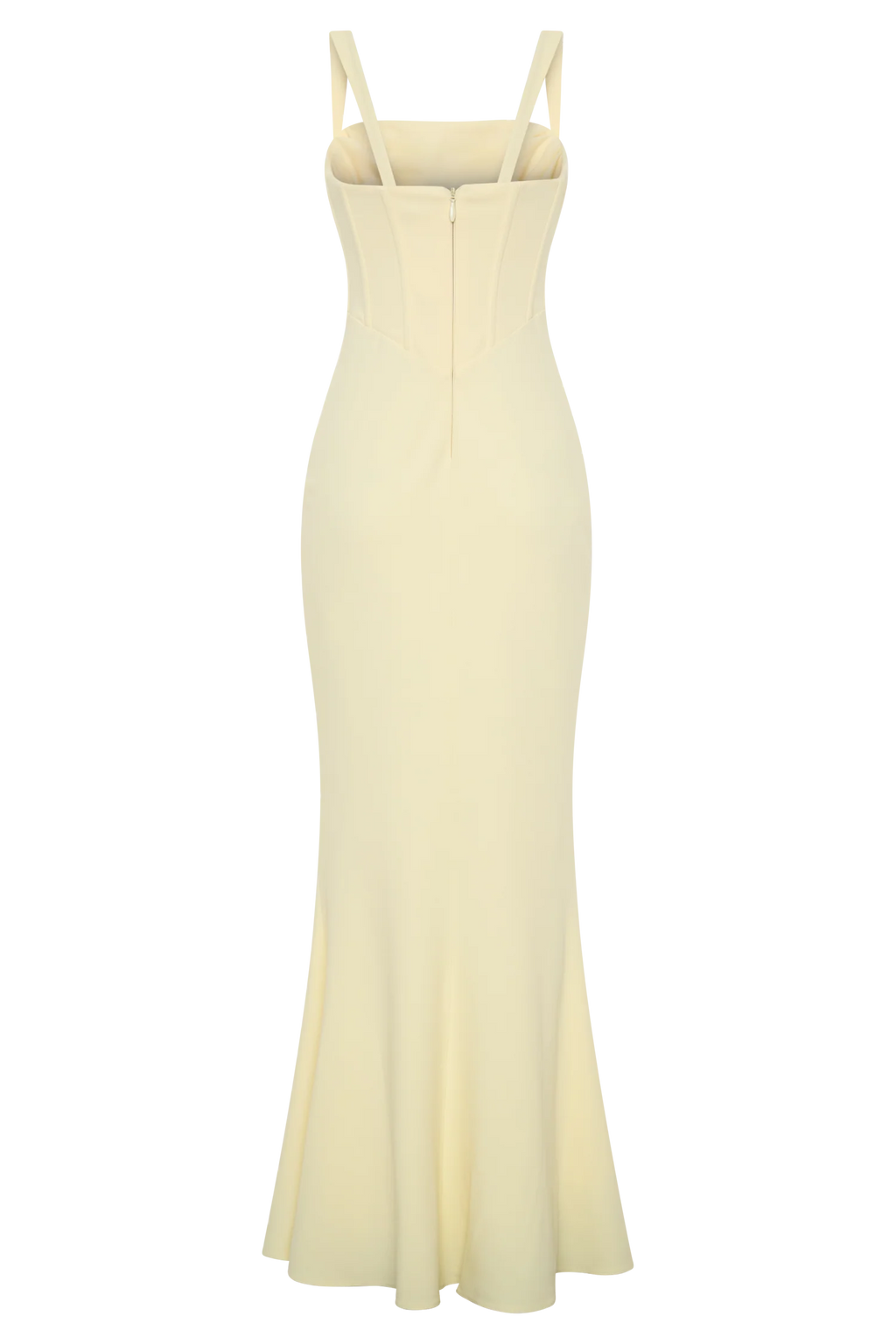 Luella Crepe Corset Maxi Dress - Lemon