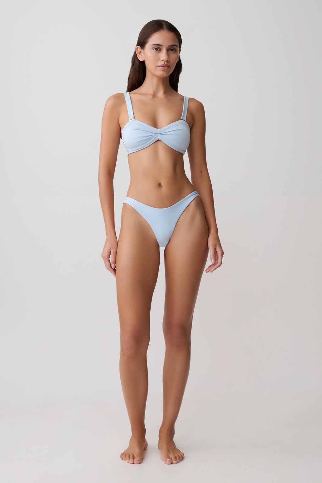 Briar Strapless Bikini Top - Pale Blue