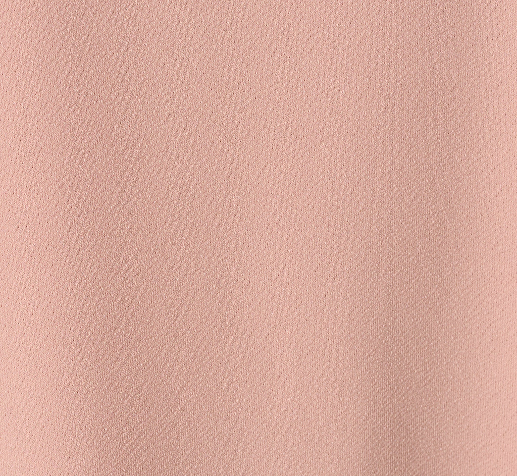 Flutter Sleeve Tie Collar Yoke Top In Rose Dust