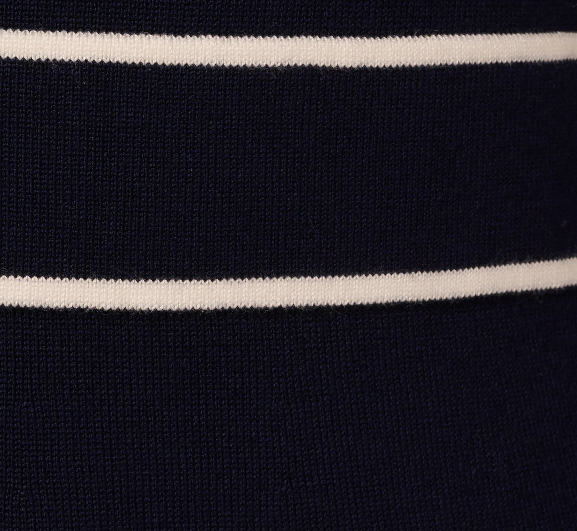 Long Sleeve Contrast Tipped Sweater Dress In Blue Moon Ivory