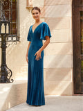 Velvet A-Line Gown