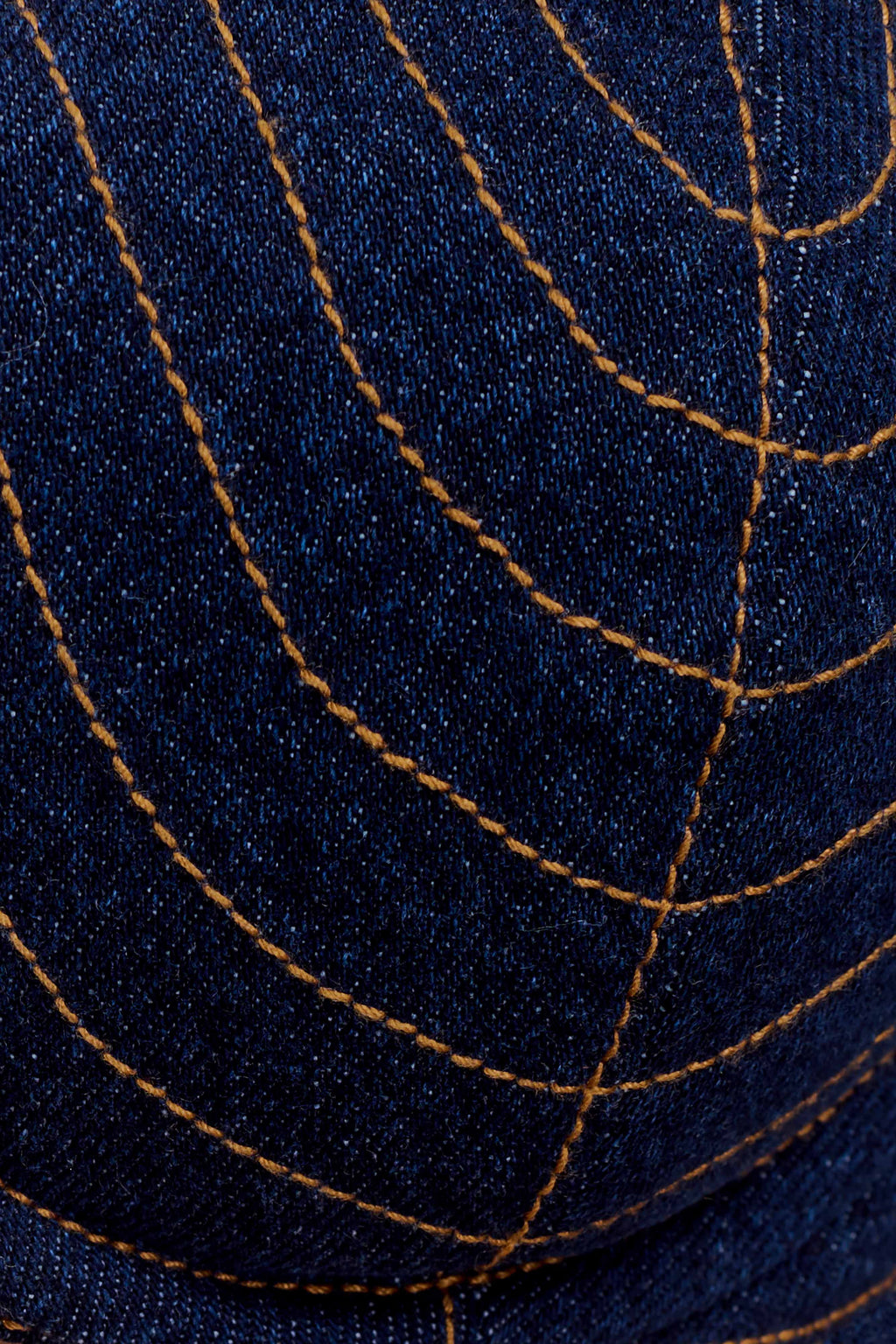 Belle Denim Cropped Bralette - Indigo Blue