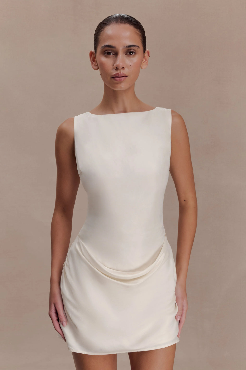 Bexley Draped Mini Dress - Ivory