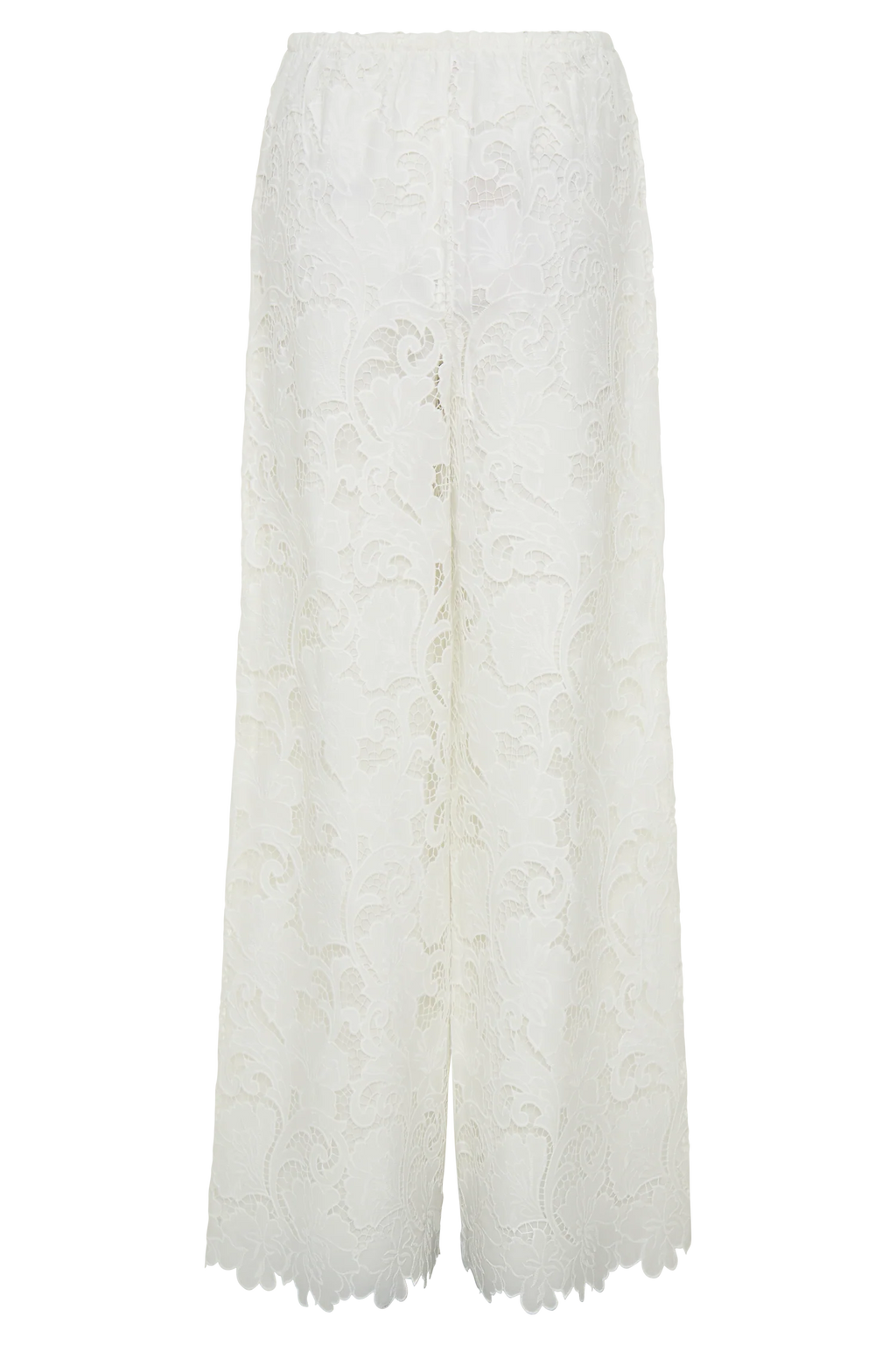 Tessa Broderie Straight Leg Pants - White