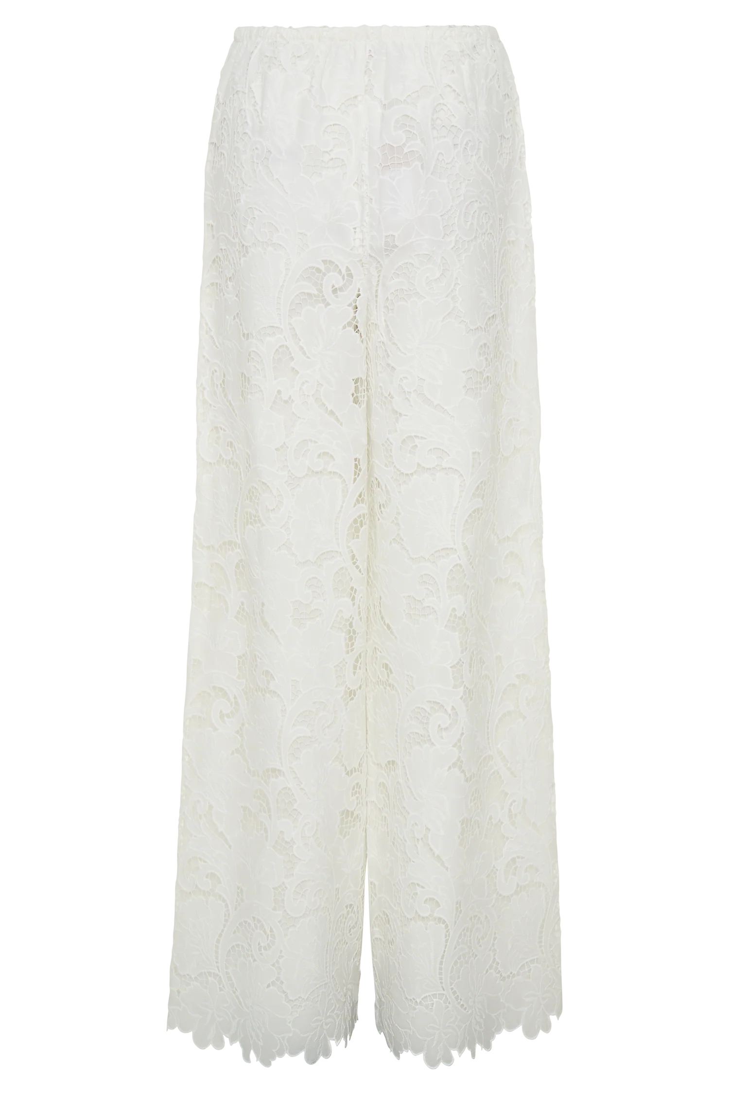 Tessa Broderie Straight Leg Pants - White