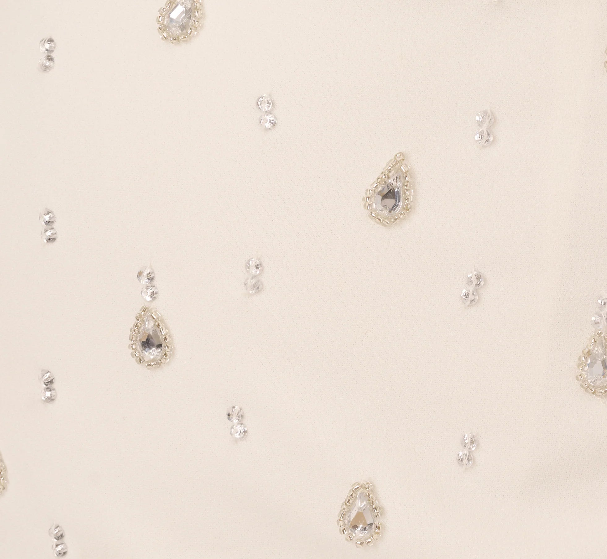 Sleeveless Beaded Mini Sheath Dress In Ivory