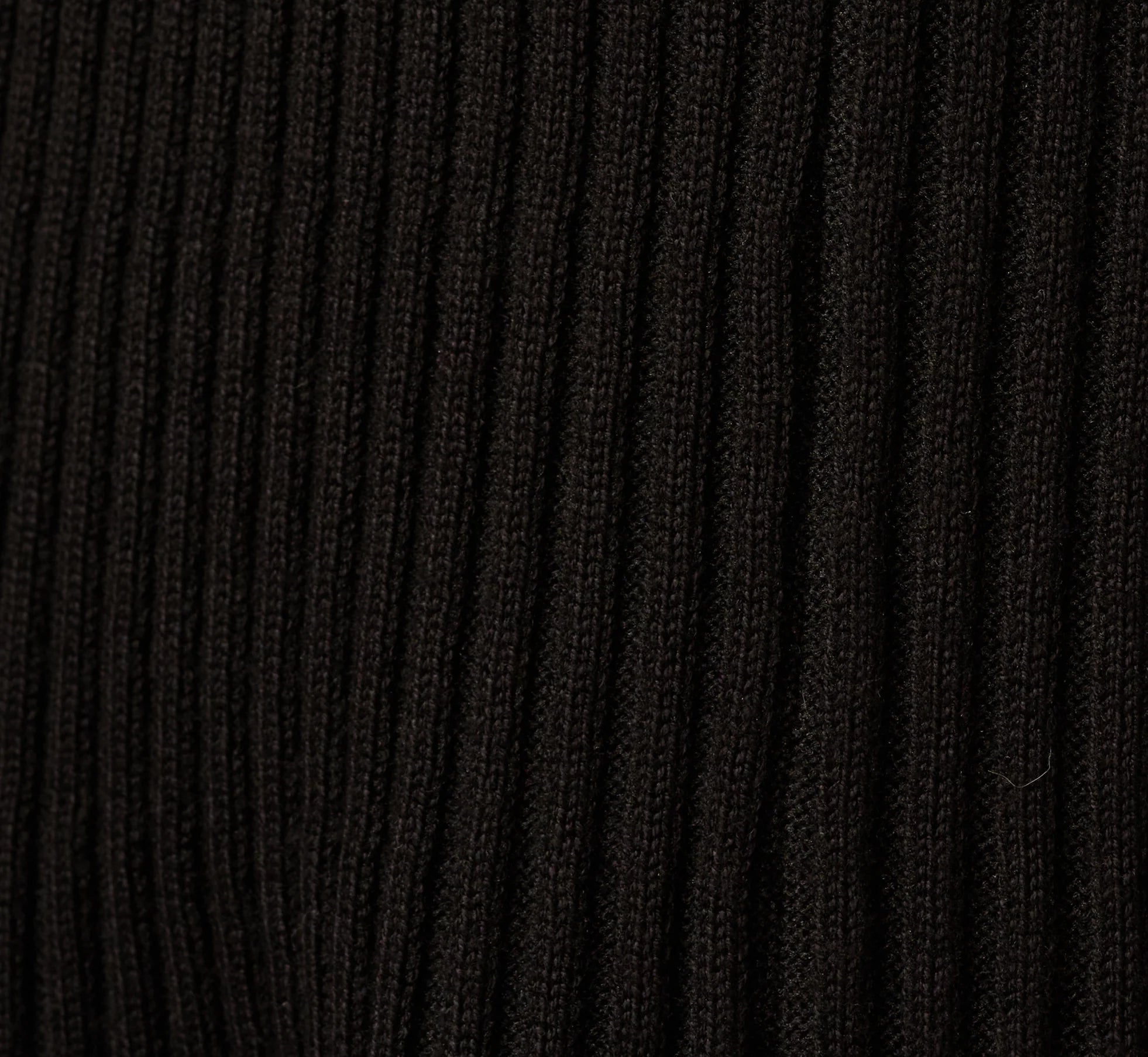 Flutter Sleeve Ribbed Cable Midi Dress In Black