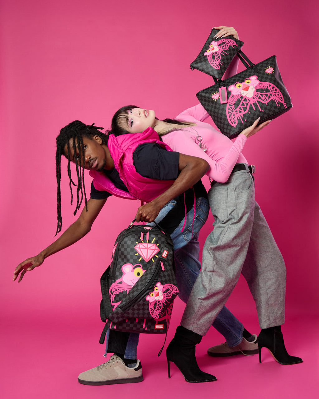 PINK PANTHER DIAMOND SHARK TOTE