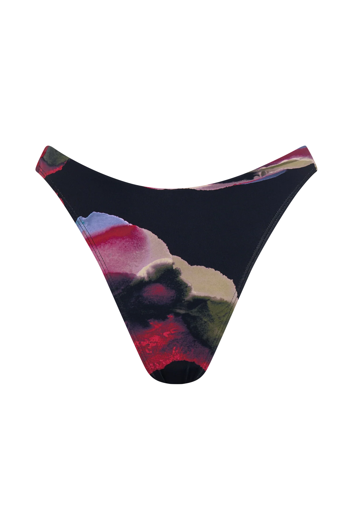Brianna Cheeky Cut Bikini Bottom - Multi Fluid Reverie Print