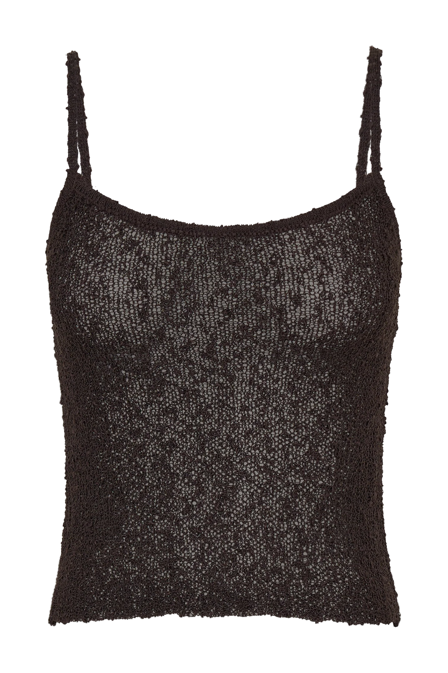 Mattais Boucle Knit Top - Dark Chocolate