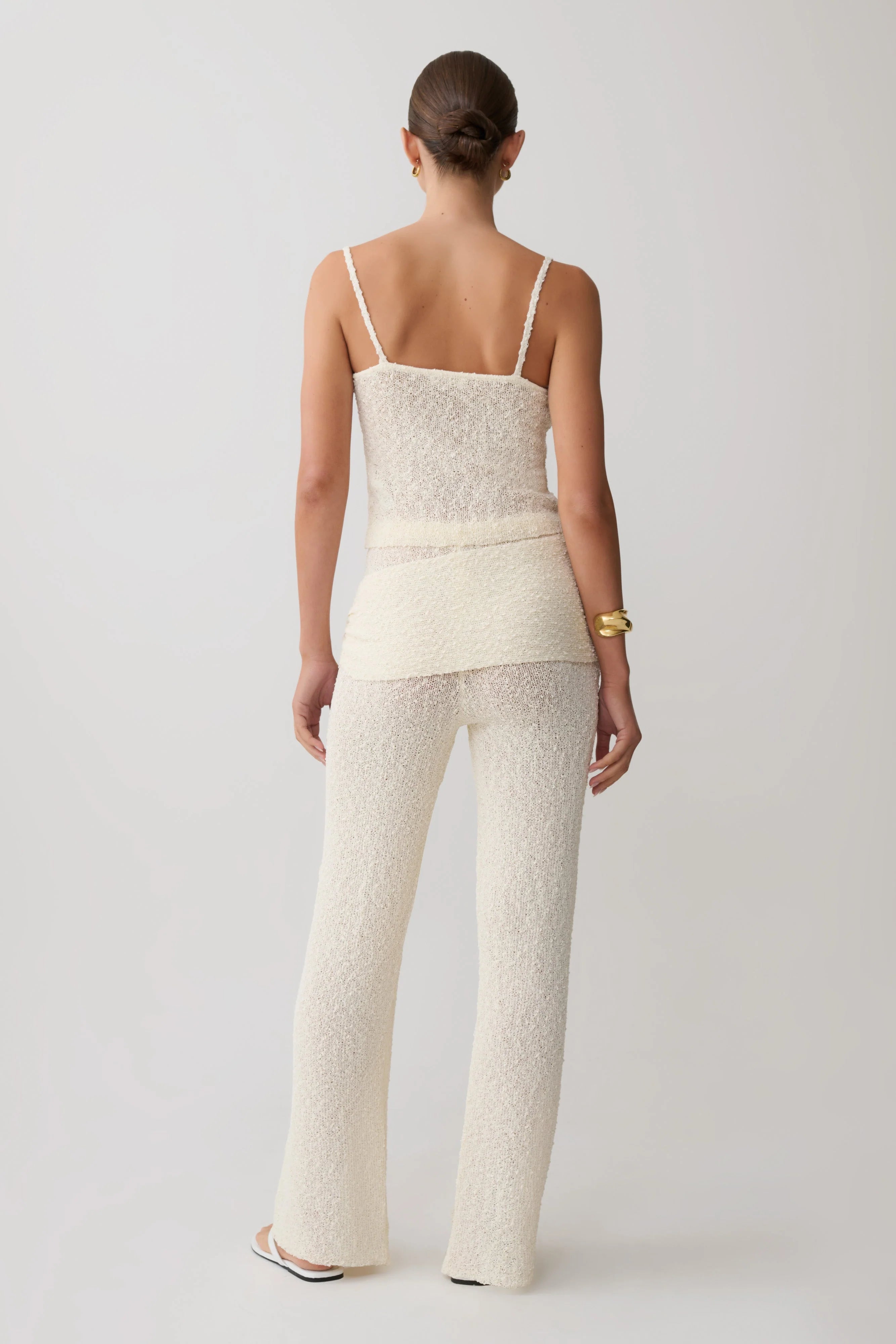 Mattais Boucle Knit Pants - Ivory