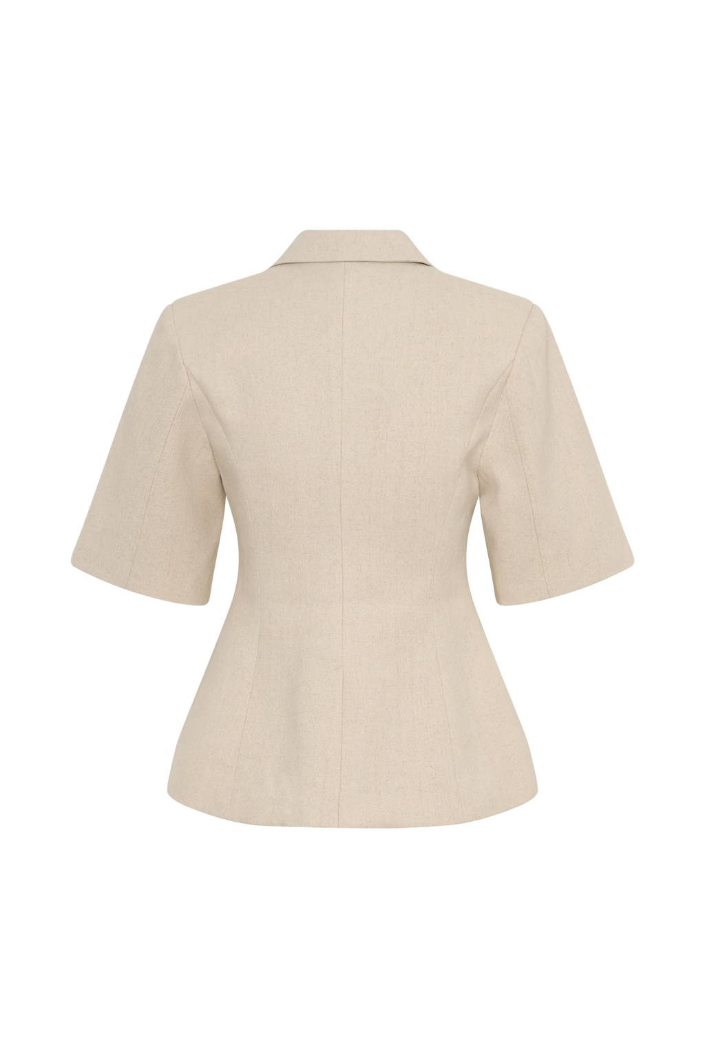 Martine Short Sleeve Linen Top - Natural