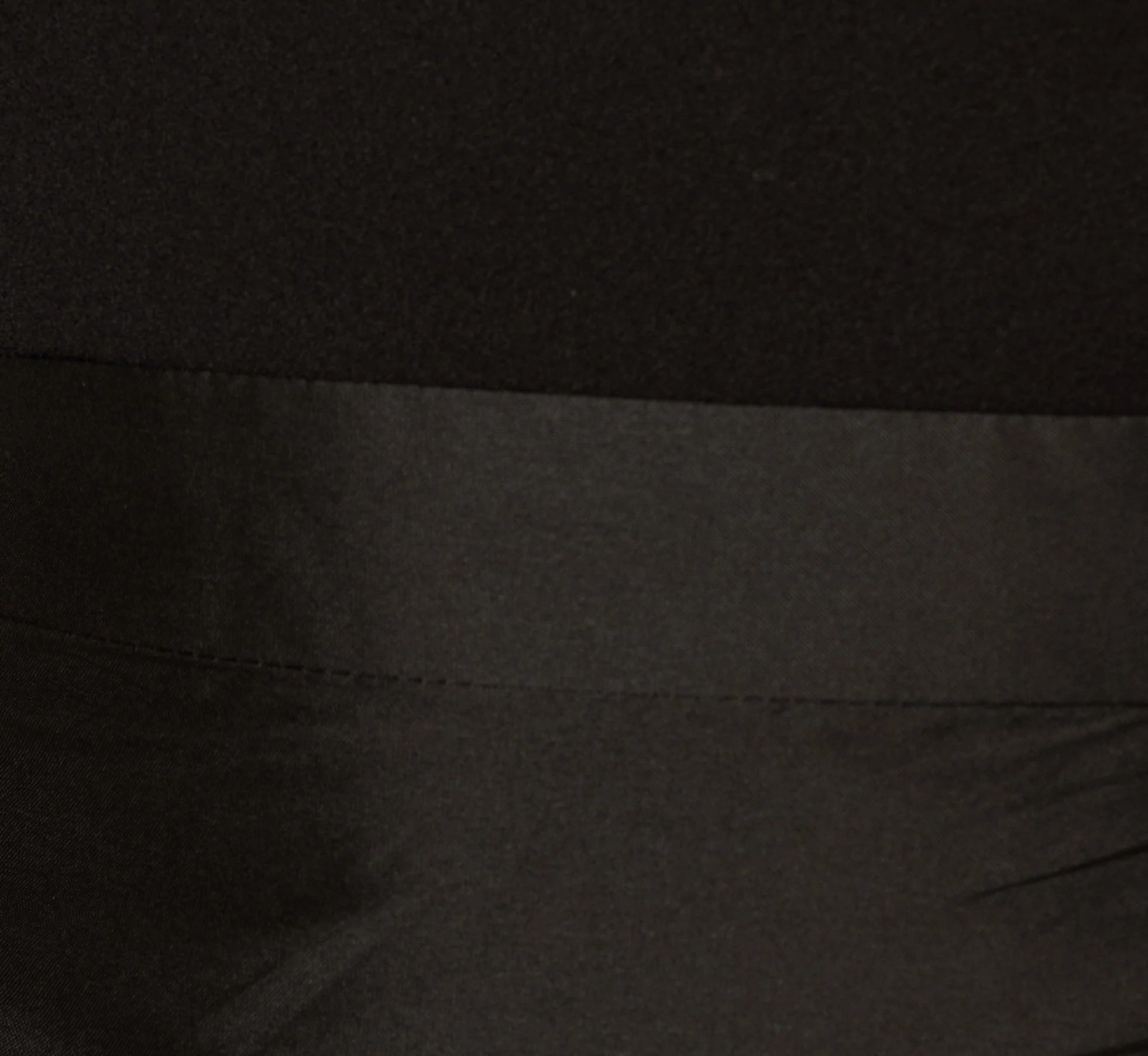 Crepe Combo Taffeta Dress In Black