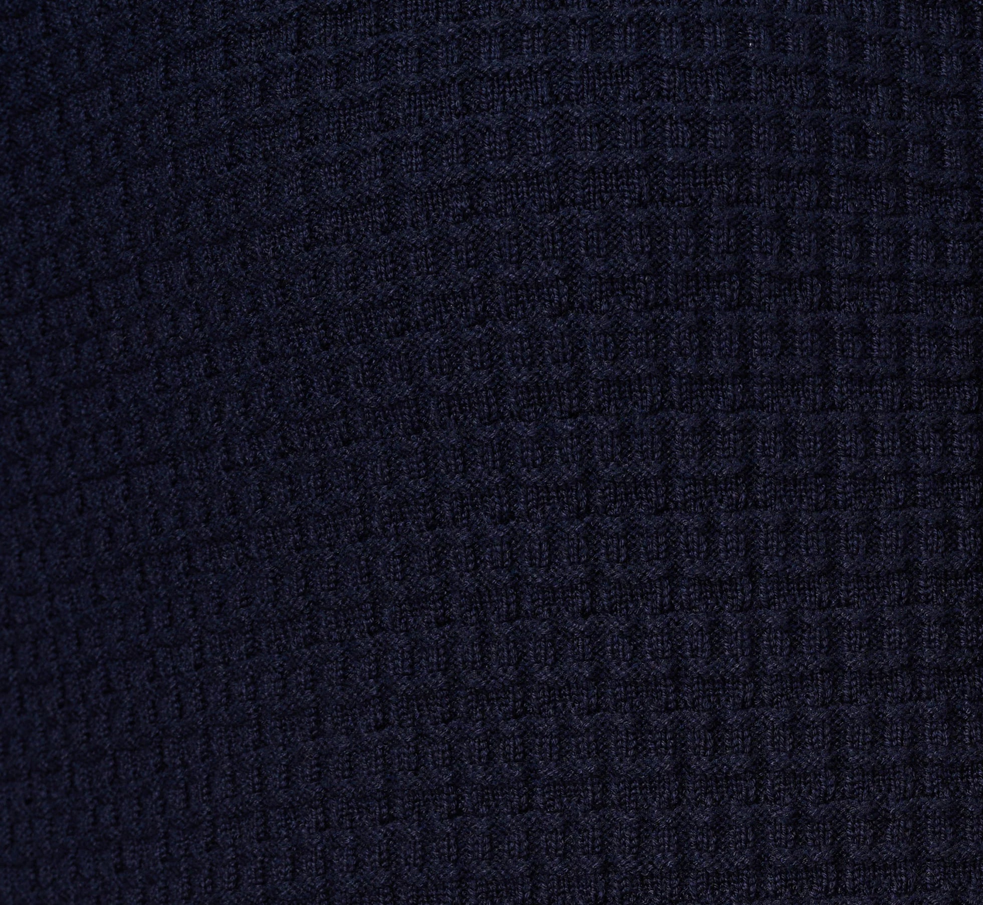 Waffle Knit Cardigan Sweater With Frayed Edges In Blue Moon
