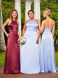 Racer Cut Satin Gown