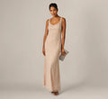 Diamond Beaded Mermaid Gown In Shell