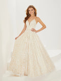 Floral Glitter and Tulle Gown