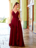 Chiffon A-Line Dress with Pockets
