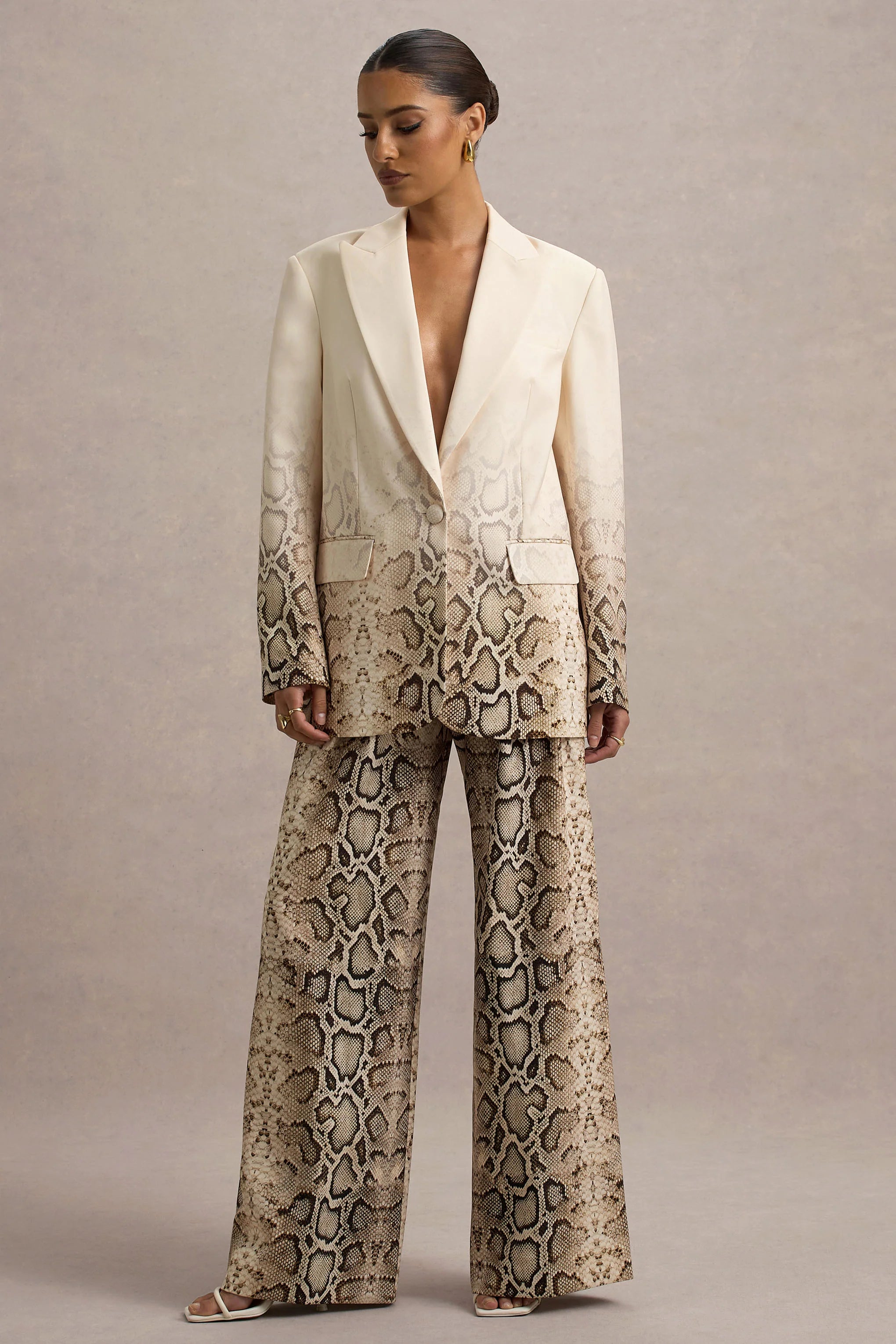 Hurley | Snake Print Ombre Longline Blazer