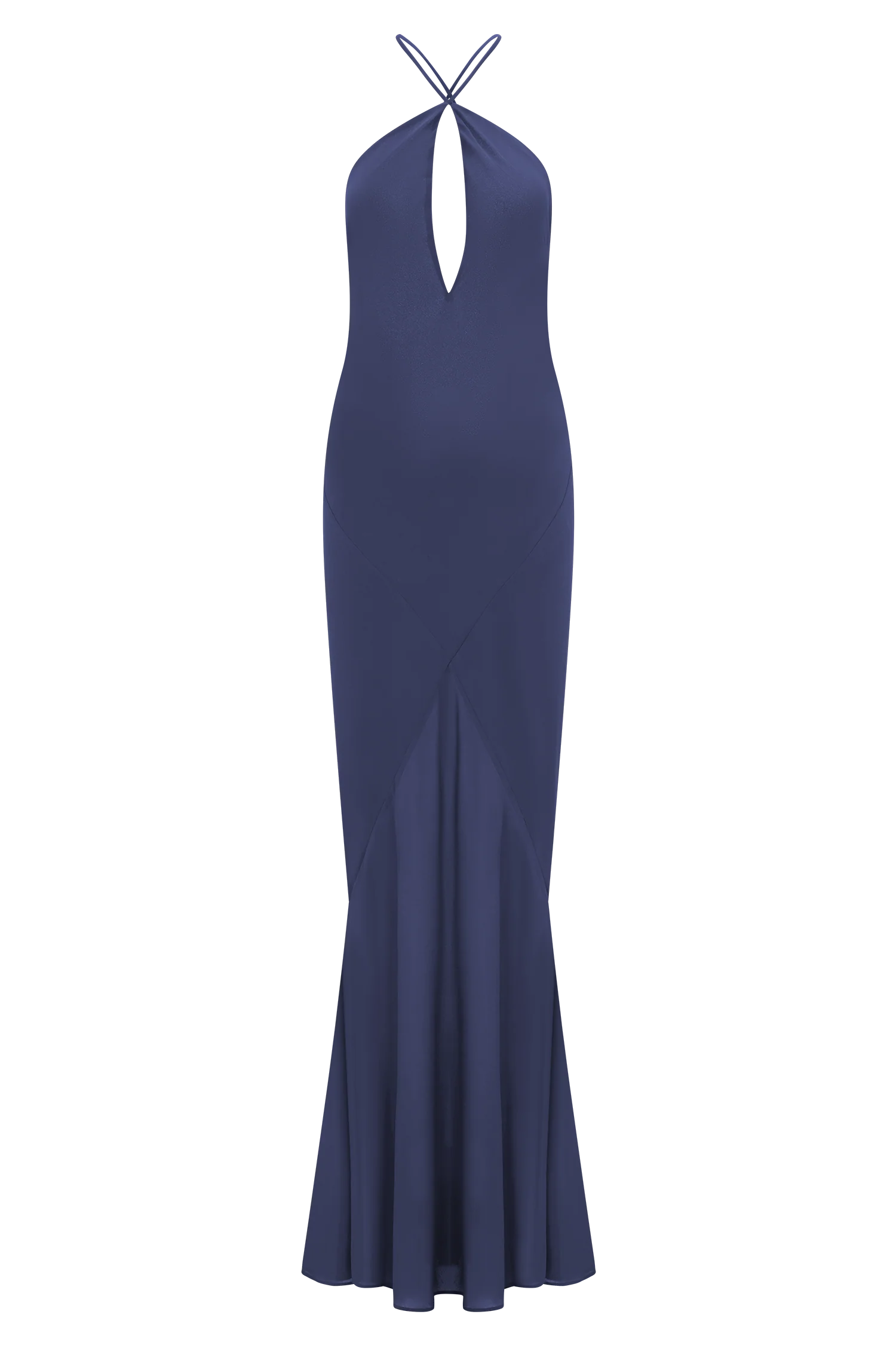 Nerea Slip Halter Maxi Dress - Purple Ink
