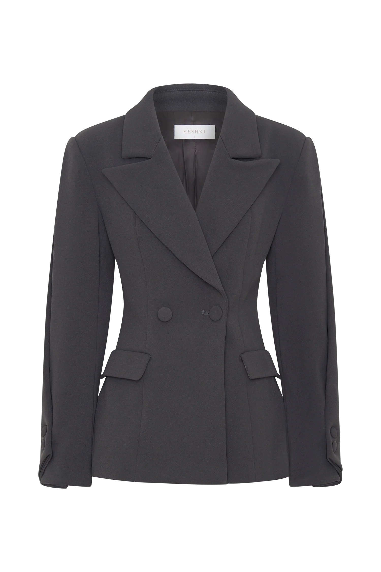 Wesley Structured Blazer - Charcoal Shadow