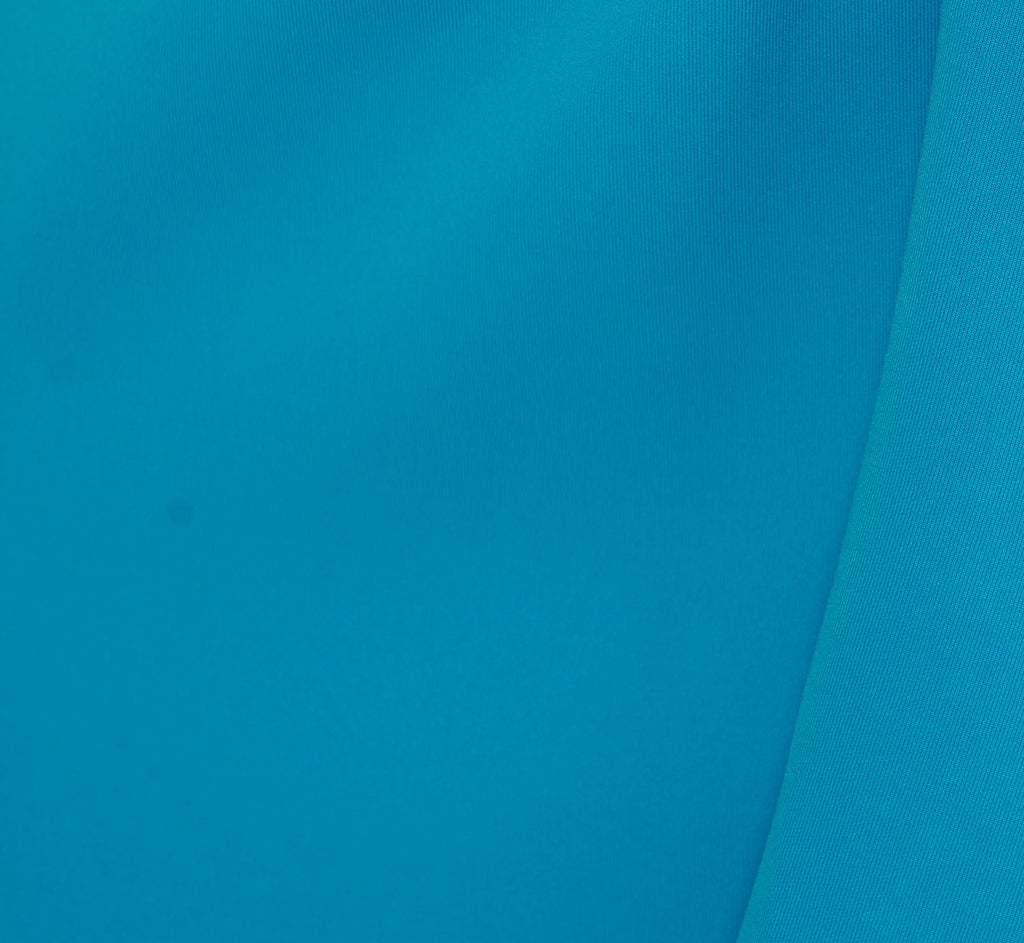 One Shoulder Draped Column Gown In Blue Azure