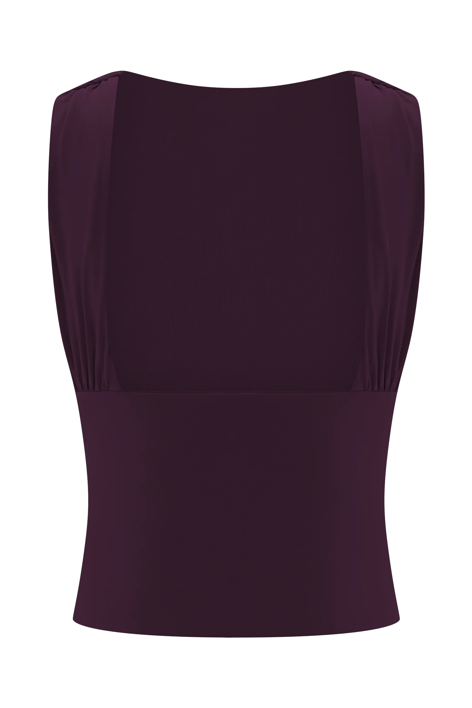 Erina Slinky Open Back Top - Aubergine