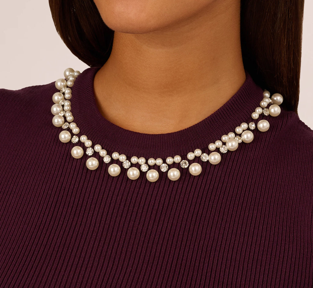 Pearly Collar Tank Sweater In Plum