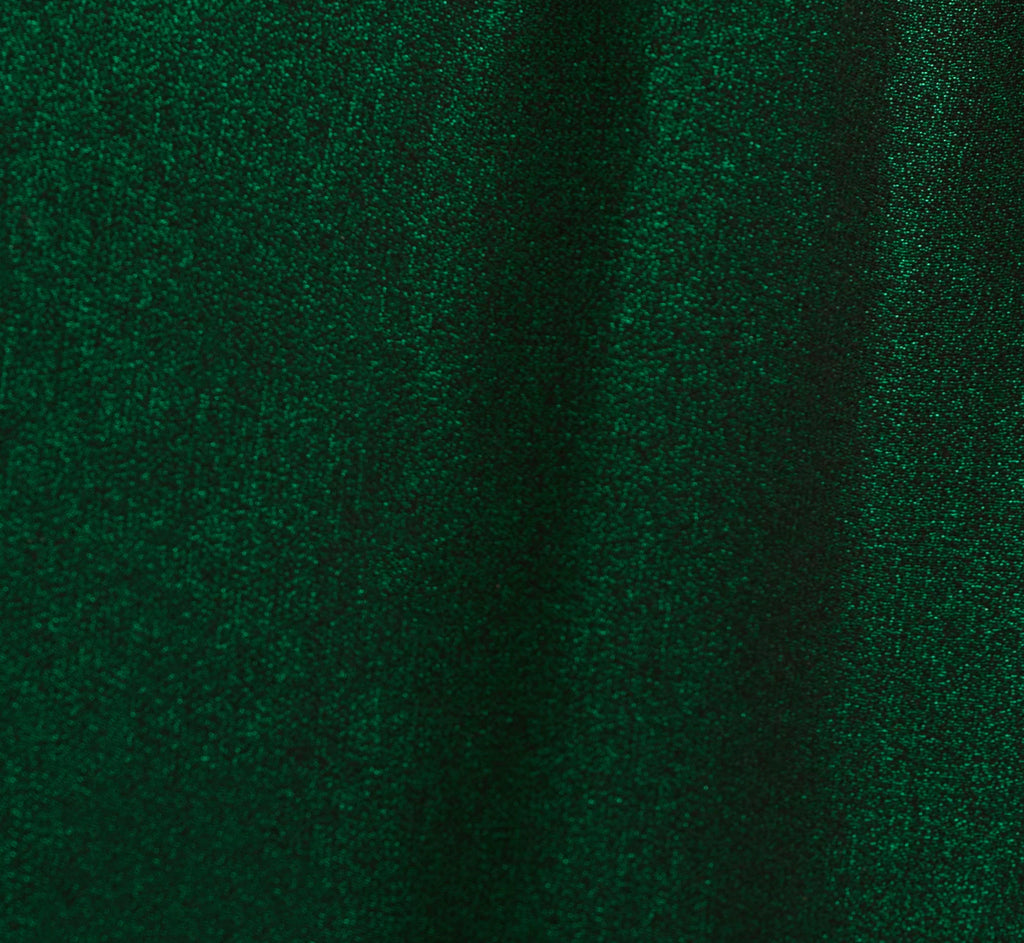 Metallic Blouson Halter Dress In Emerald Green