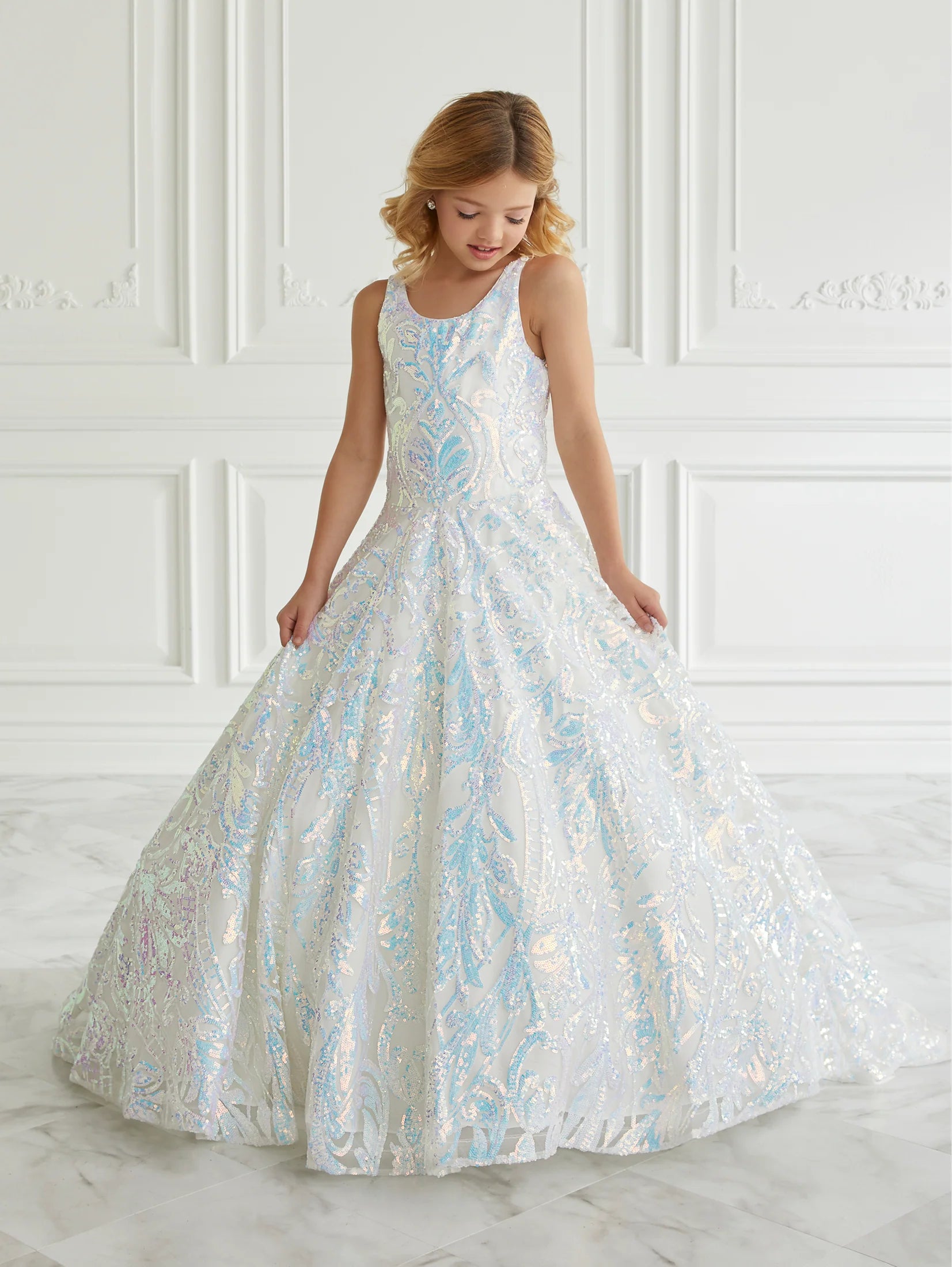 Liquid Sequins A-Line Gown