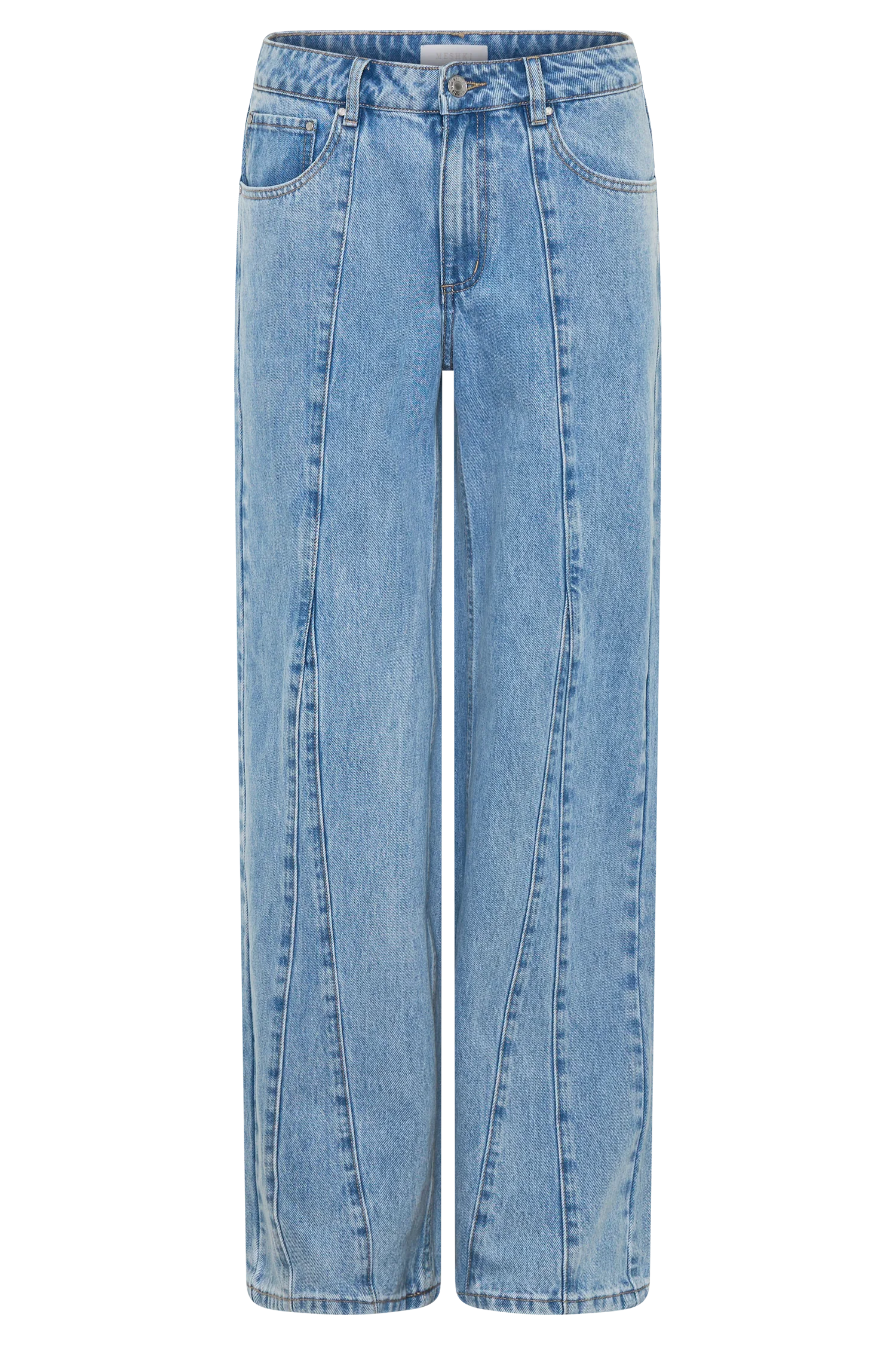 Roy Mid Rise Wide Leg Denim Jeans - Classic Blue