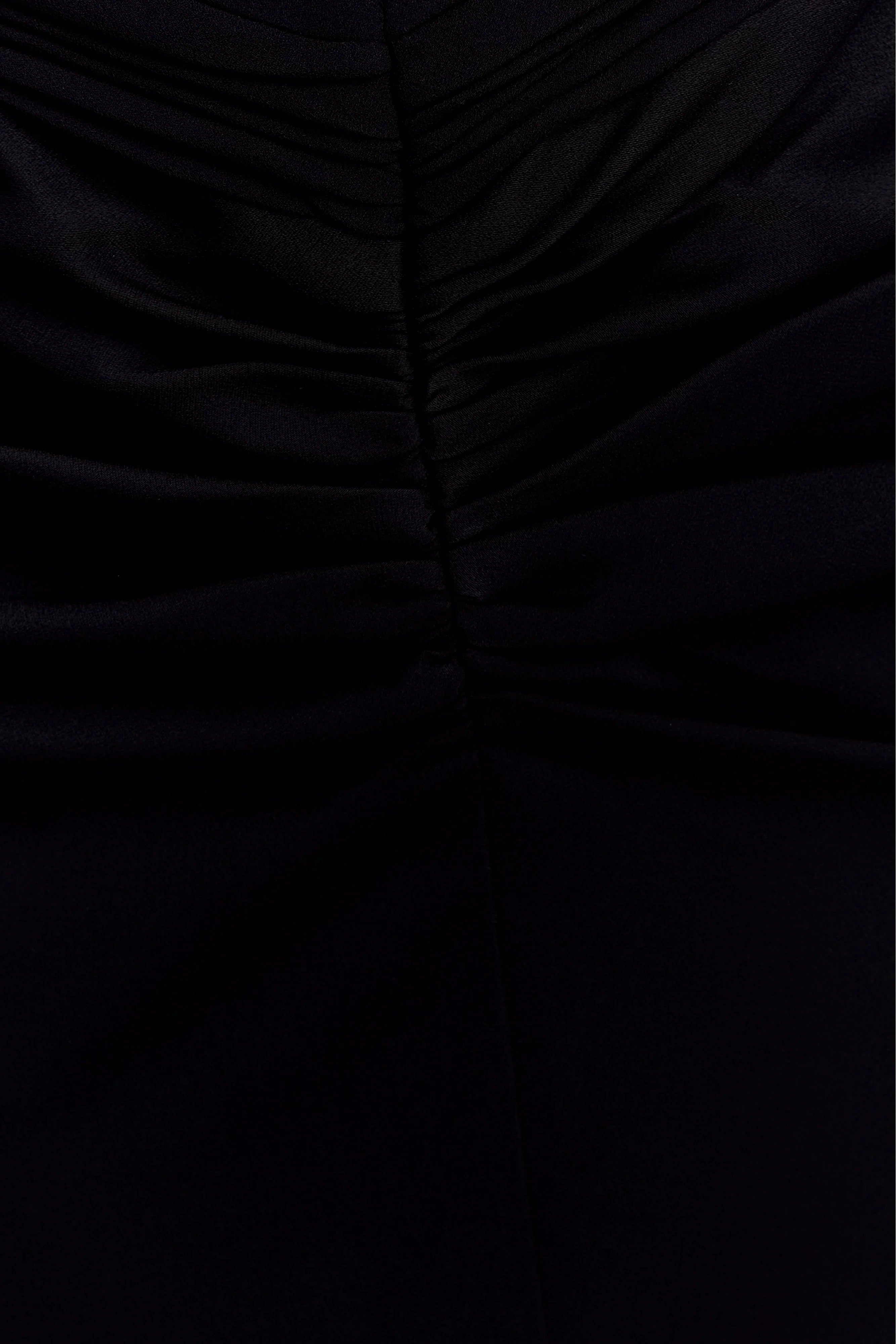 Vivianne Low Neck Maxi Dress - Black