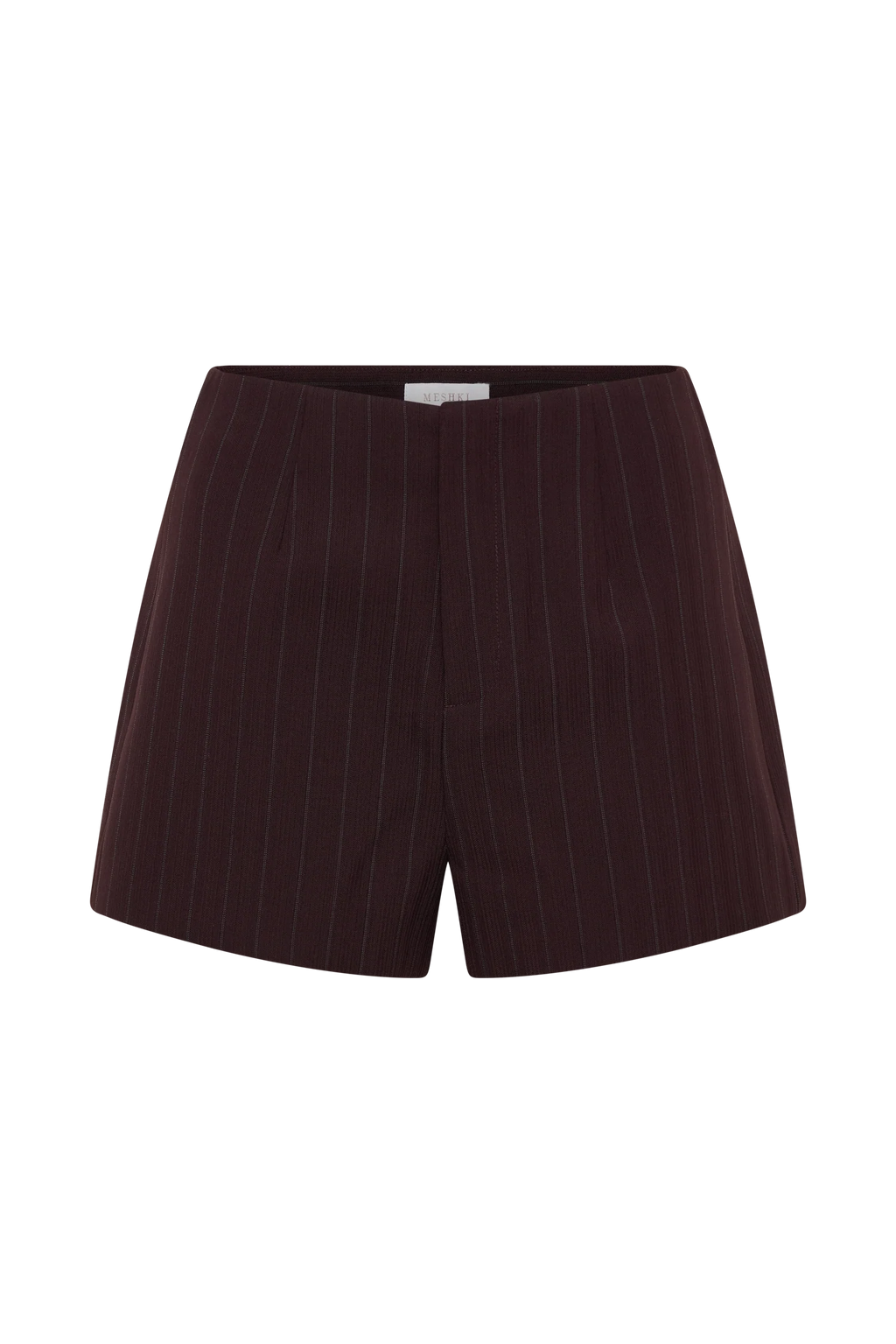 Agatha Suiting Shorts - Plum Pinstripe