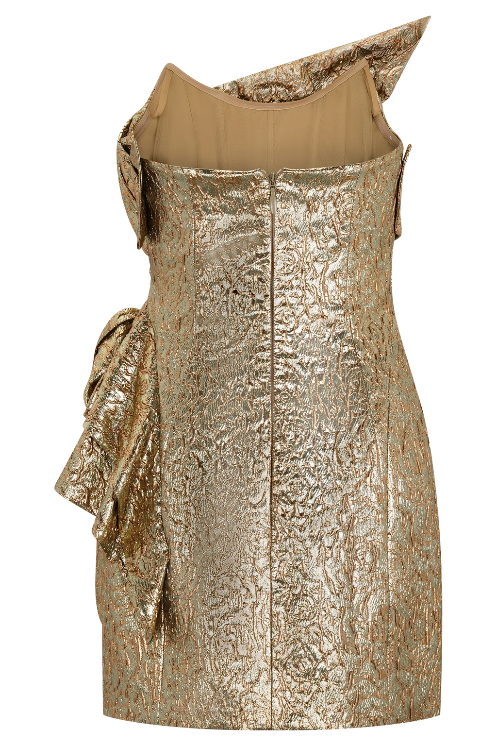 Sadie Structured Mini Dress - Gold