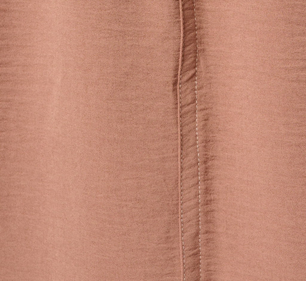 Airflow Topstitch A Line Midi Skirt In Chocolate Malt Cream