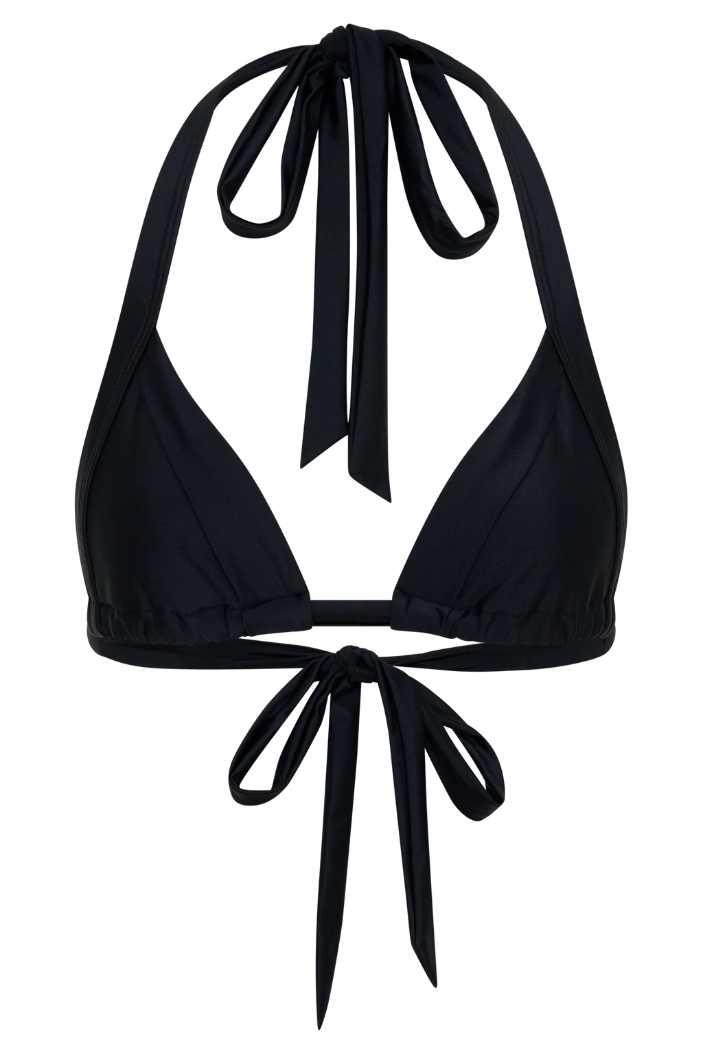 Fern Triangle Bikini Top - Black