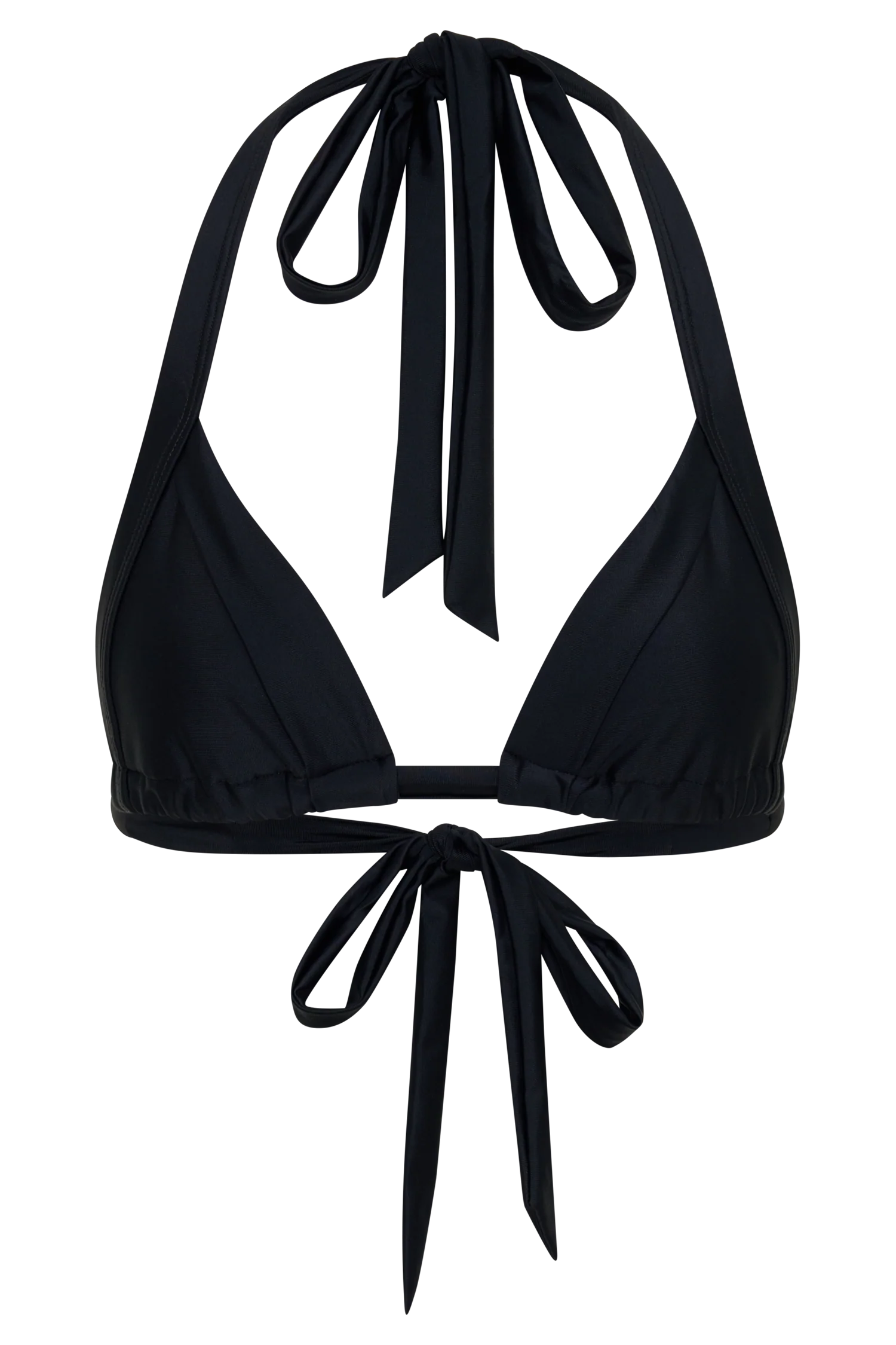 Fern Triangle Bikini Top - Black
