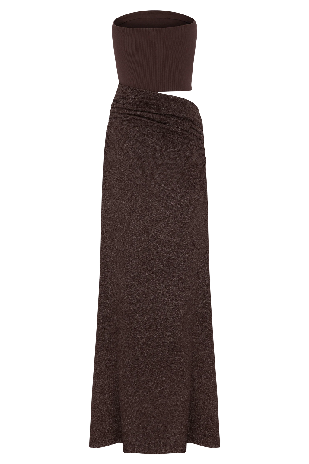 Jasiel Strapless Knit Maxi Dress - Chocolate