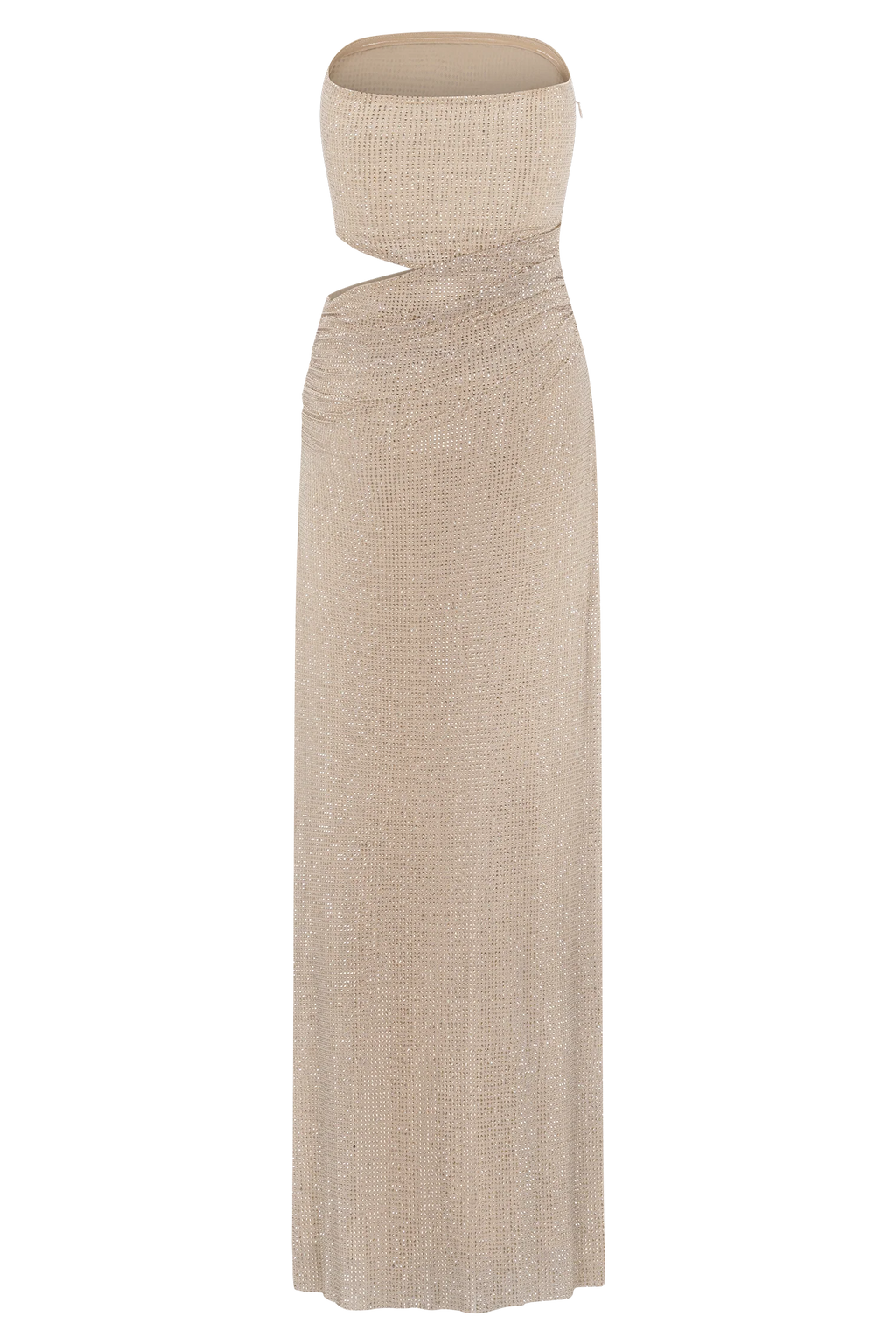 Starla Strapless Diamante Maxi Dress - Gold