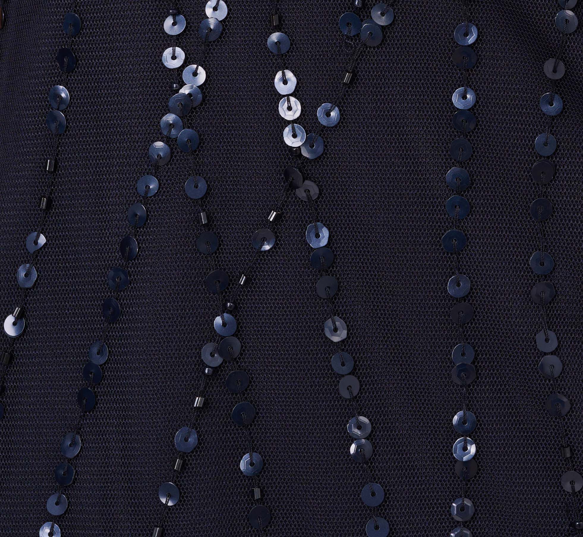 Draped One Shoulder Dress With Sequin Detail In Dusty Navy