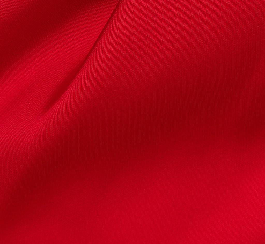 One Shoulder Satin Bow Cocktail Dress In Hot Pepper