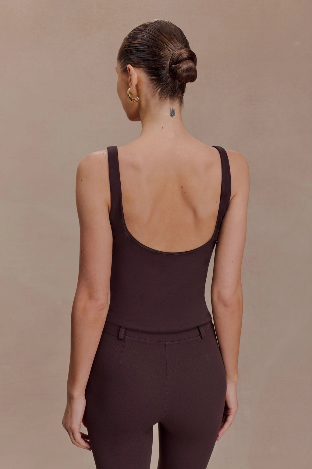 Blanca Stretch Crepe Cami Top - Chocolate