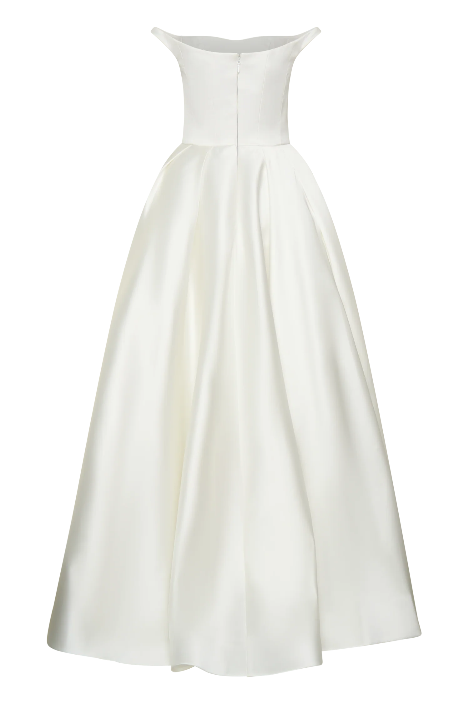 Willow Off Shoulder Satin Maxi Gown - White