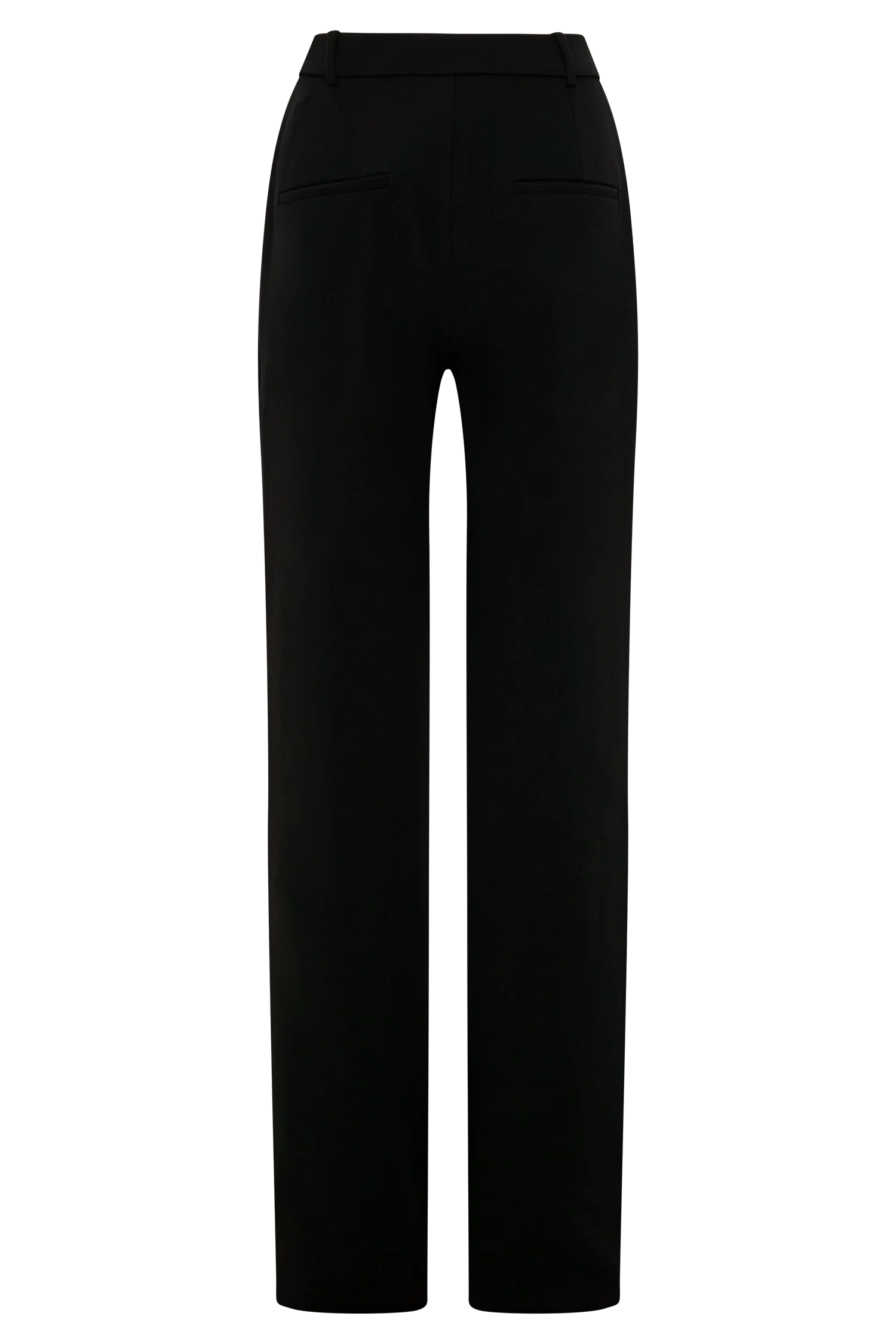 Maude Crepe Straight Leg Pants - Black