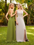 Ruched Chiffon Gown