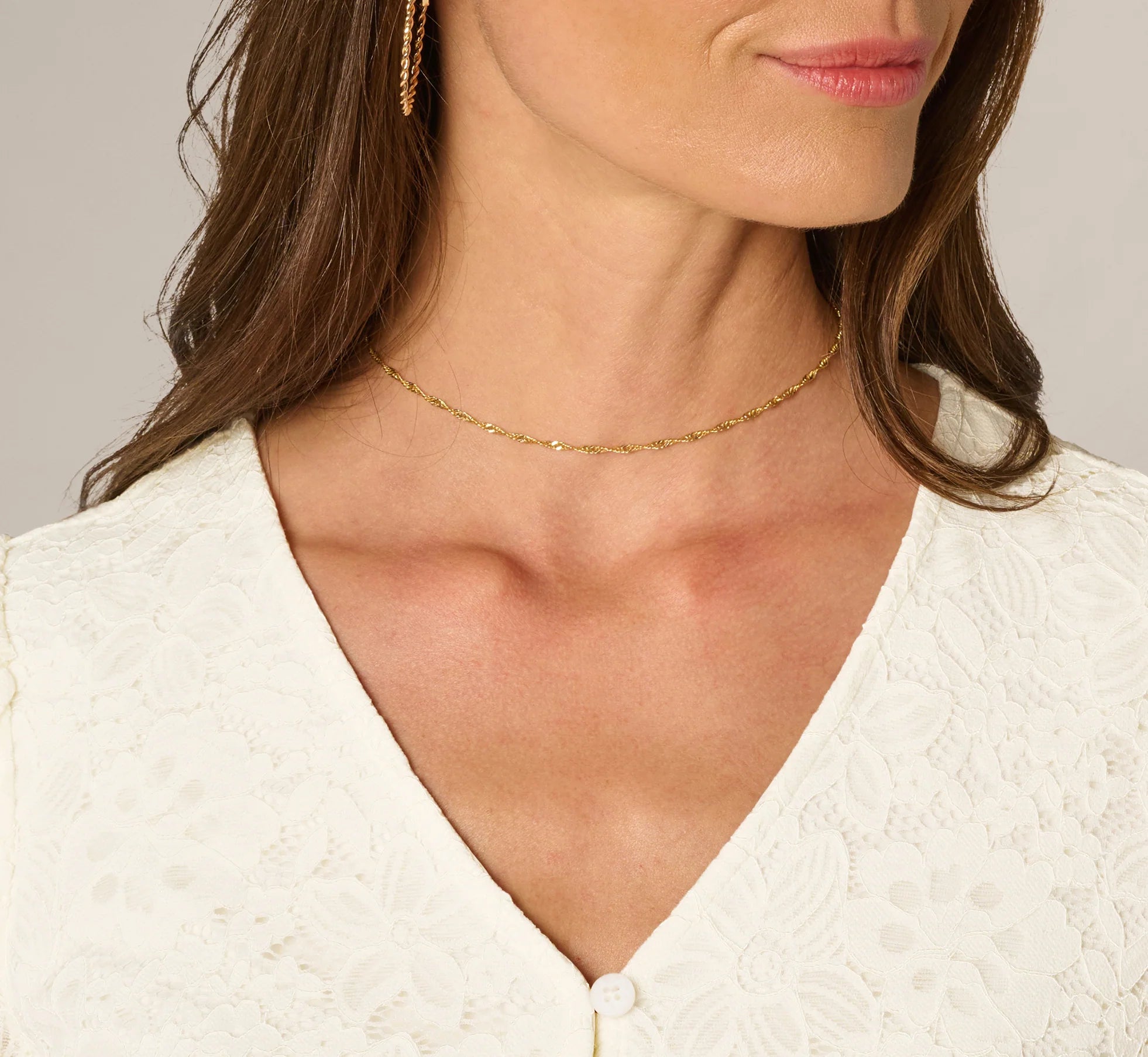 Puff Sleeve Lace Ruffle Peplum Top In Ivory